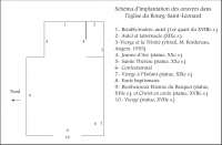 Plan de l'église du Bourg-Saint-Léonard