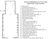 Plan de l'église de Bellou