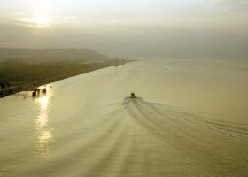 La baie de Seine depuis le Pont de Normandie (P. Dorléans)