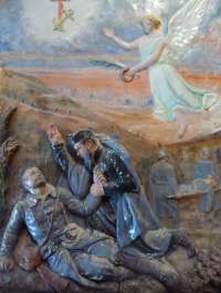 Autel latéral. Bas-relief. Hommage aux morts de la guerre 14-18 (16)