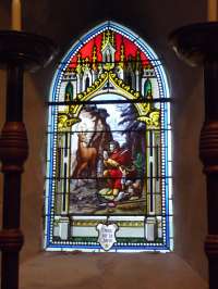 Vitrail. Vision de saint Hubert (4)