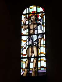 Eglise. Choeur. Christ resscuscité. XXè siècle.